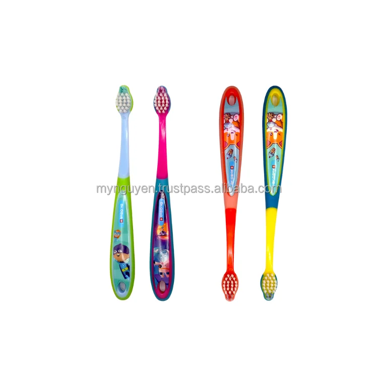 Soft Rubber Handle Baby Toothbrush Wholesale Toothbrush For Kids Custom ISO Certification Blister Package Viet Nam Supplier