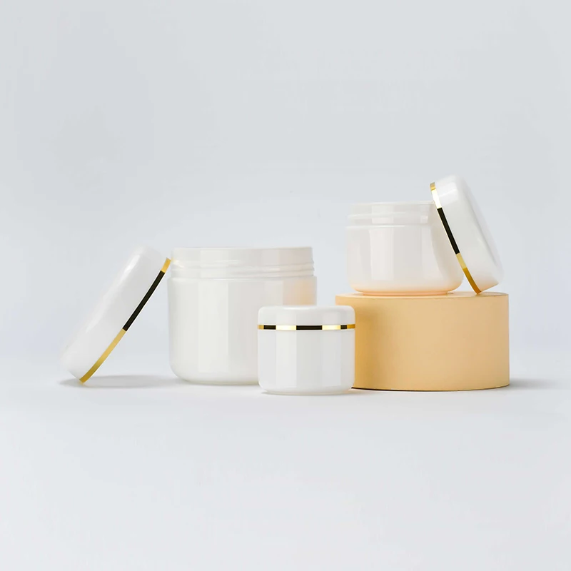 luxury cosmetic white 10g 20g 30g 50g 100g 150g 200g 250g 500g PP plastic cream jar for skin care cream