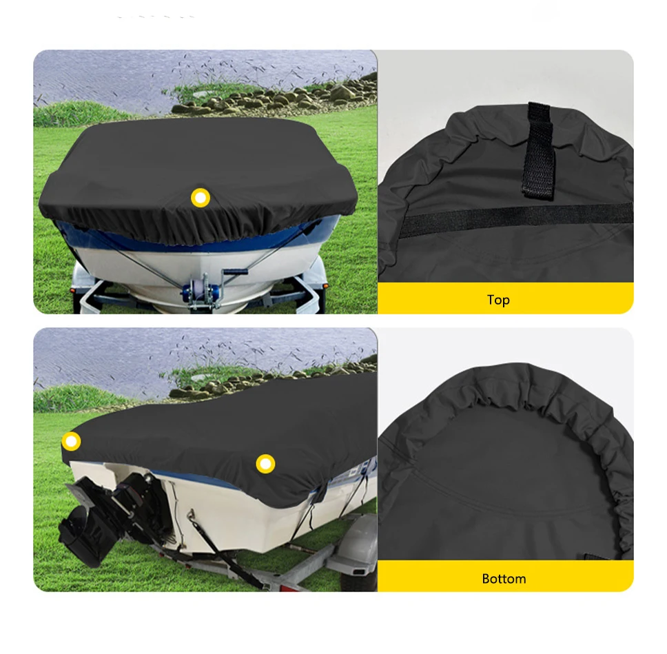 Heavy Duty 600D Polyester Canvas Trailerable Waterproof paddle boat cover Boat Cover outboard motor cover