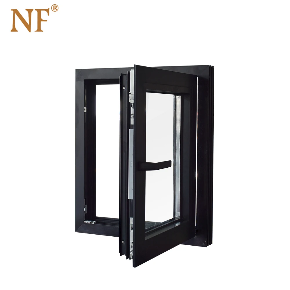 Aluminum frame aluminium lean opening tilt window
