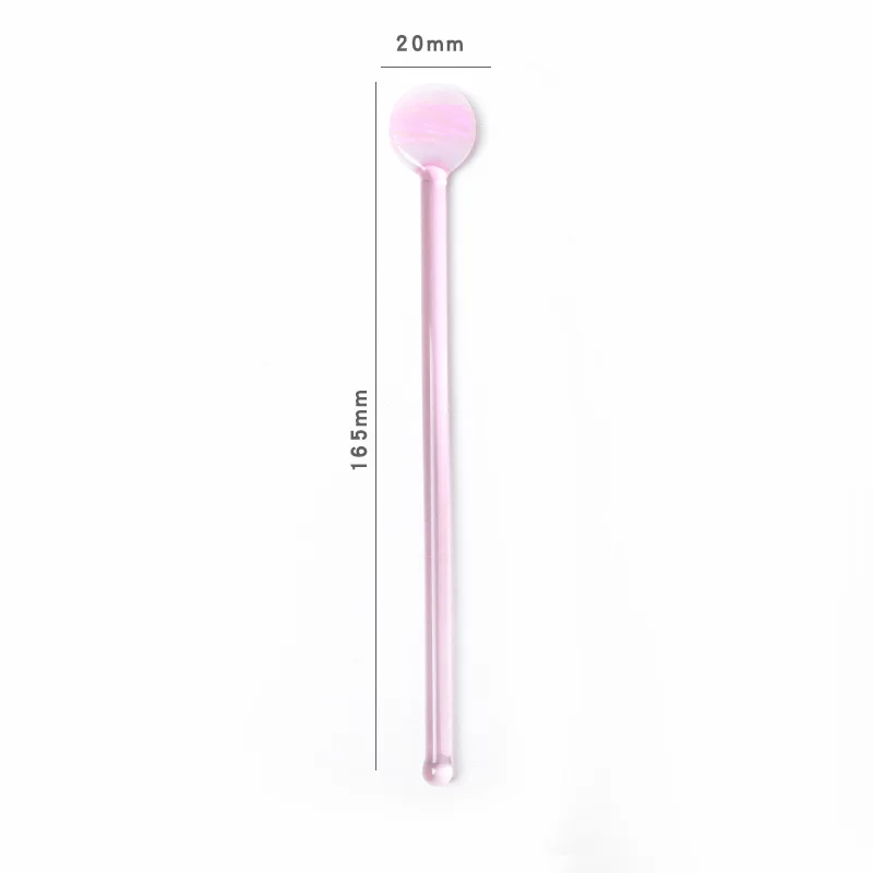 party kids crystal stirring stick Shaped Miniature Hand Blown Art Single Glass Spoon for Milk