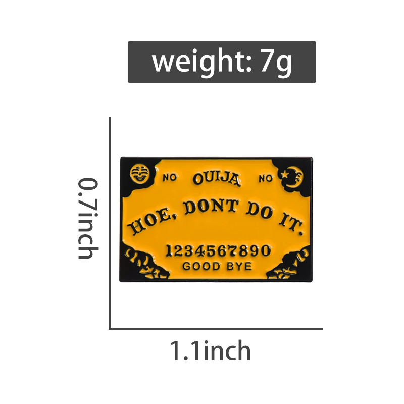 Vintage Ouija Board Brooch Halloween Magic Gothic Backpack Badge Costume Accessories Gift Jewelry