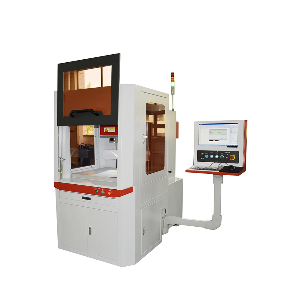 3D Dynamic focus 250w co2 RF Metal tube 800*800mm lettering film laser marking and cutting machine