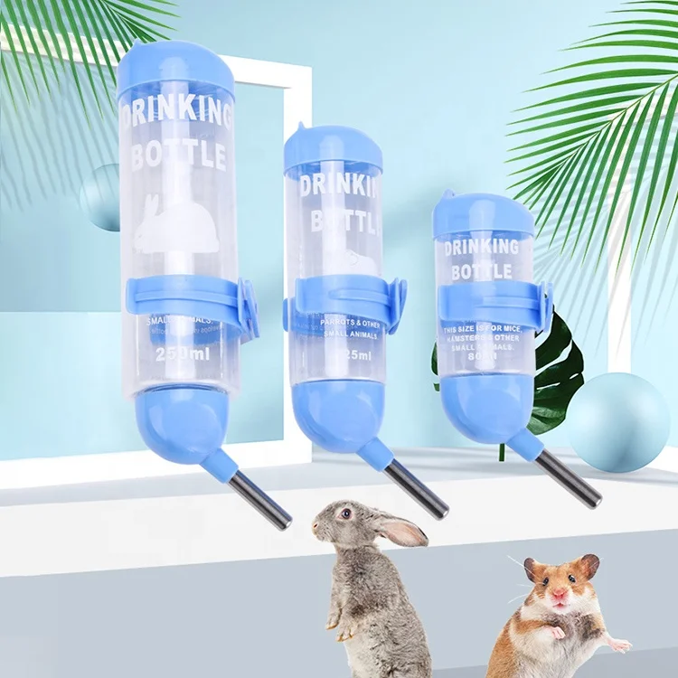 No Drip Small Animals Hamster Wire Cage Drinking Hamster Water Bottle