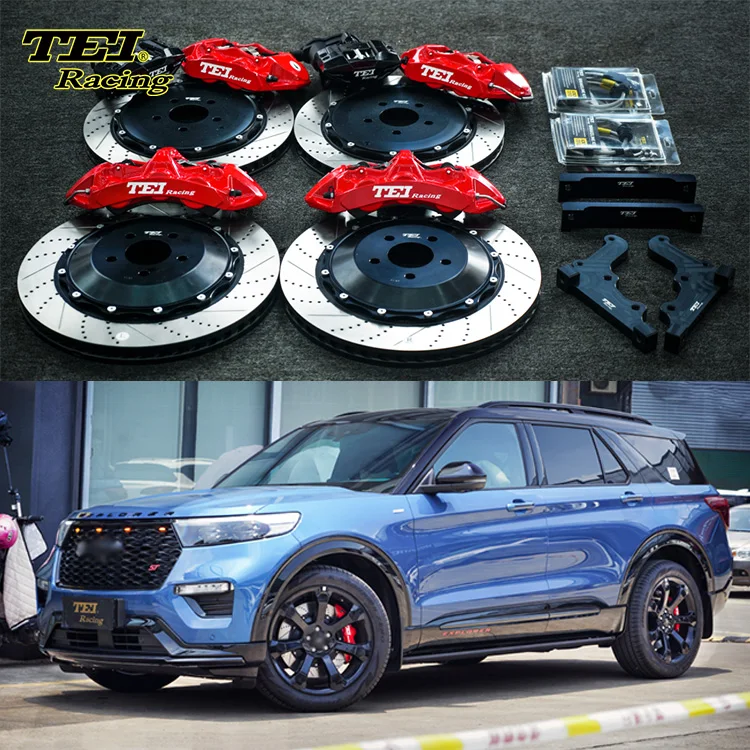 Комплект большого тормоза, передний 6-поршневой и задний 4-поршневой тормозной суппорт BBK, автоматическая тормозная система для Ford explorer 2020 года, 20-дюймовый обод