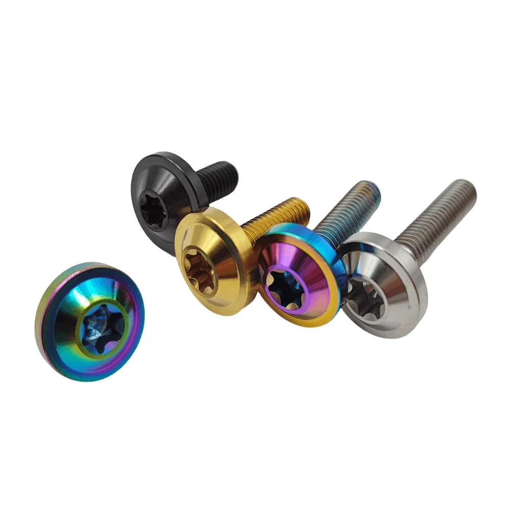 gr5  M3 M4 M5 M6 M8 M10 bicycle motorcycle titanium screw disc head big head bolts for Motorcycles Car Wheel Tire