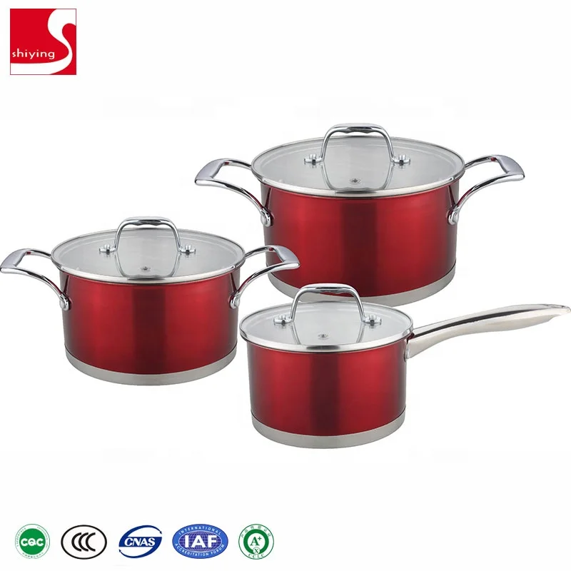 10 PCS Professional belly Shape Stainless Steel Cooking Pot Cookware Set With Lid
