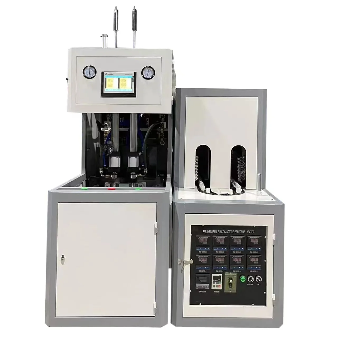 Water plastic bottle moulding making machine hz-880 semi-auto 2cavity 3liter cosmetics  bottle pet blowing machine