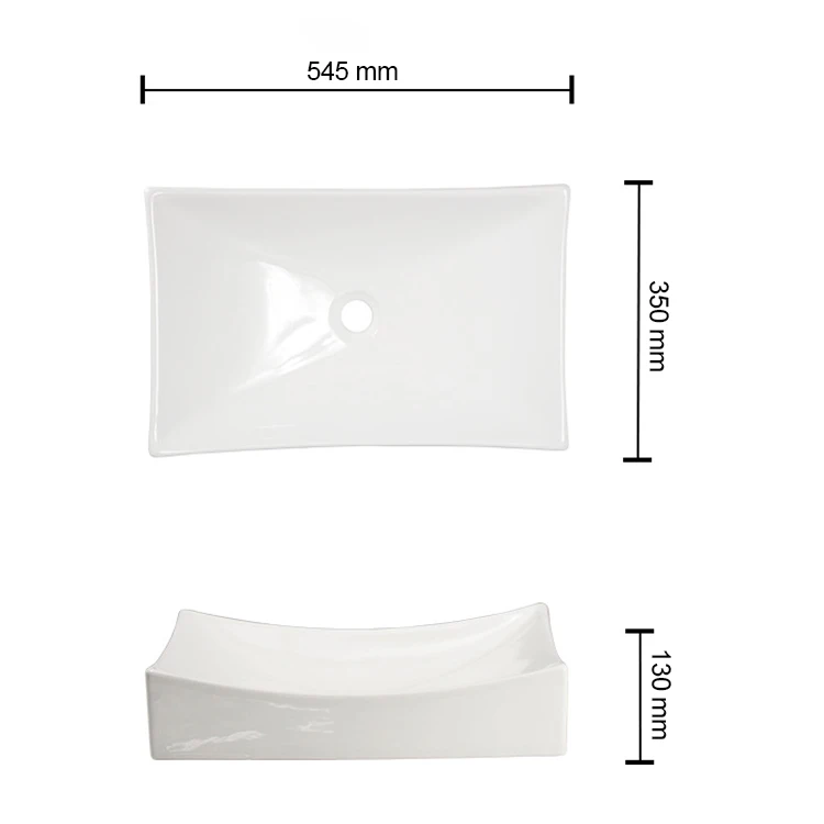 Decoration ceramic cheap price sink high quality basin suppliers bathroom ceramic white rectangular sinks