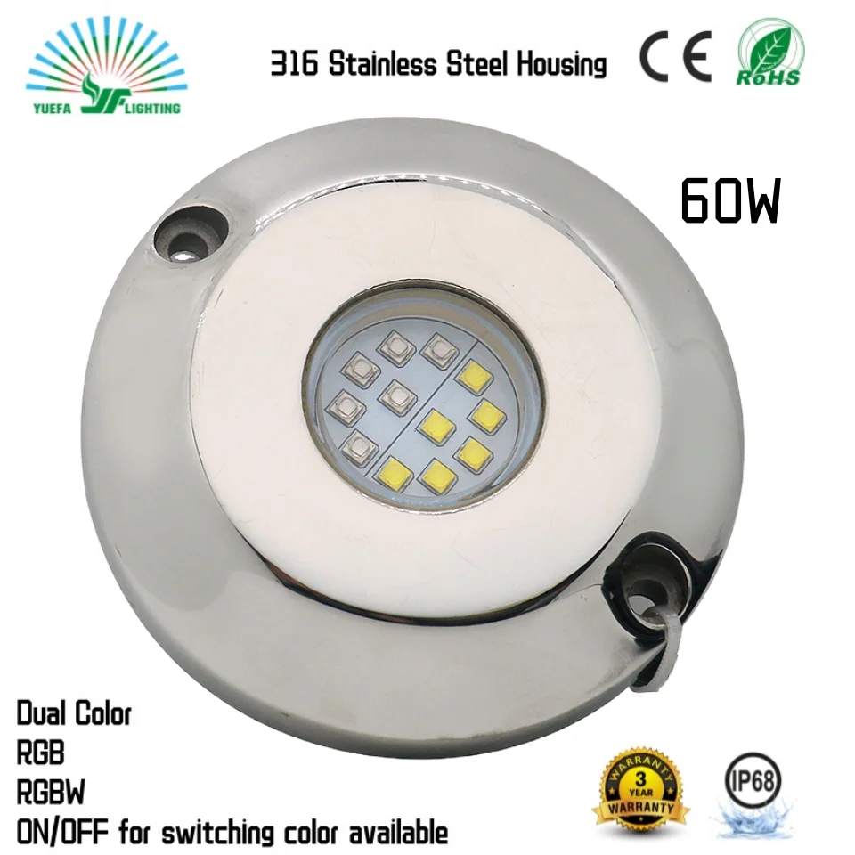 Yuefa Fast Shipping IP68 RGB Led Underwater Marine Light