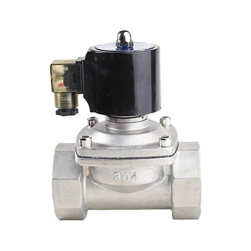 
DN50 2 Inch 2/2 Way Fluid 2W Stainless Steel Body Direct Acting Solenoid Valve 