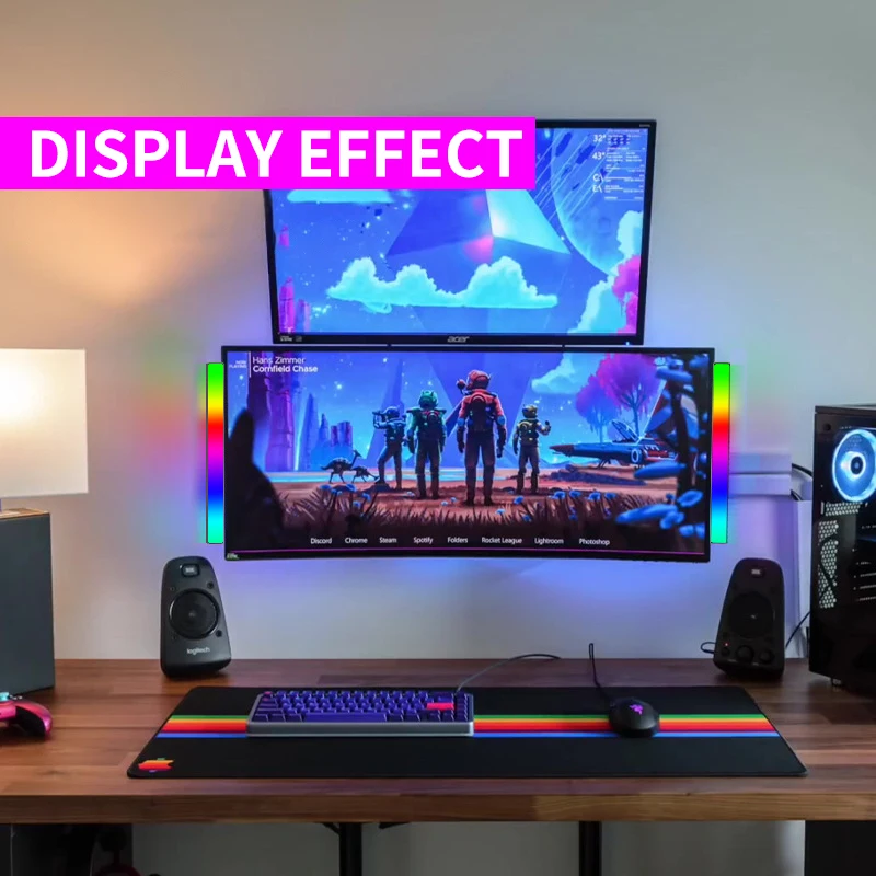 RGB Audio Music Rhythm Light  32 Bit Pickup Voice-Activated USB 5V  Recognition Light for Car decoration