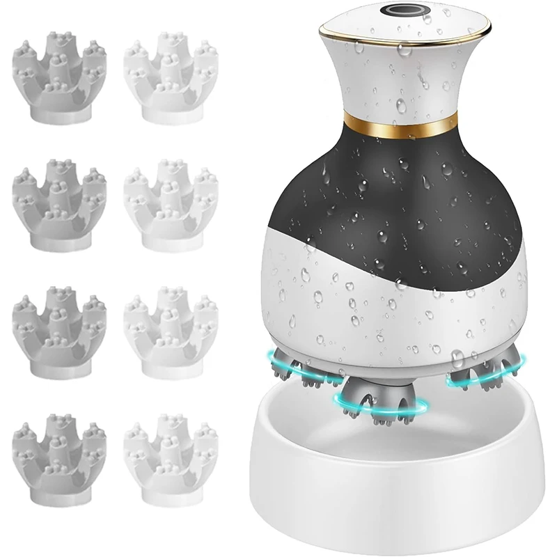 Waterproof Handheld Portable Cordless Electric Head Scratcher Massager Hair Growth Scalp Massager