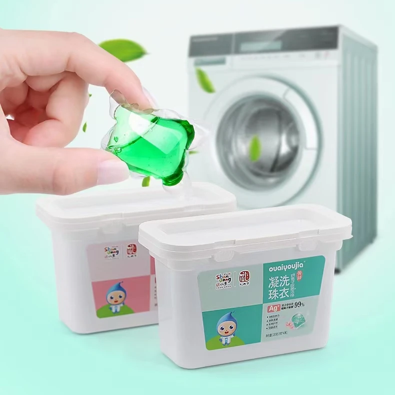 Super Clean Condensed Pva Water Soluble Pod /film Liquid Laundry Detergent Capsules