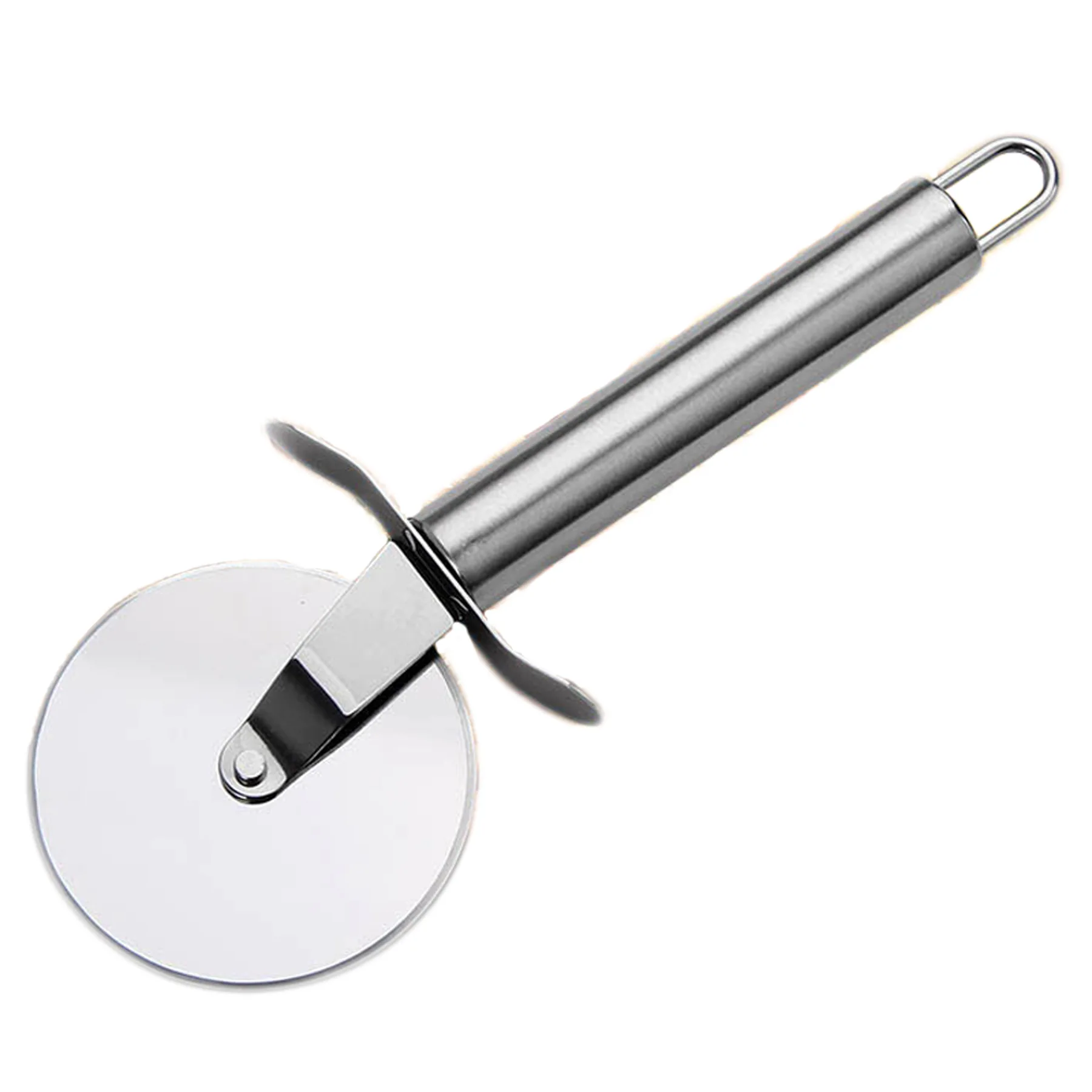 Wholesale all stainless steel 430 pizza cutter, single wheel hob, baking tools, creative kitchen supplies