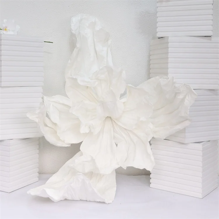 YC 2905 Window Dressing Large Silk Opening Paper Giant  Flower Artificial For Wedding Stage Decor Centerpiece Flower