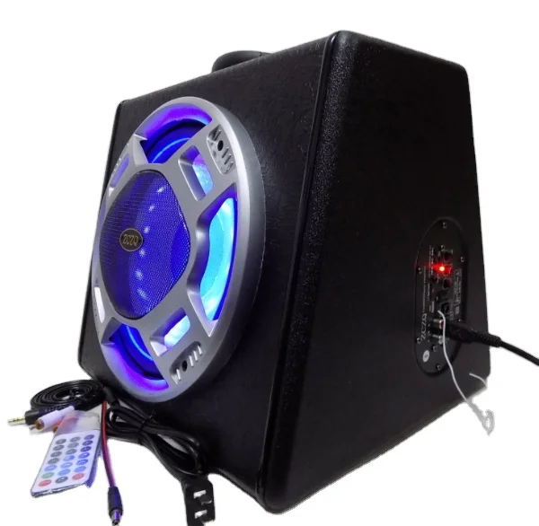factory direct selling price 8/10inch car auto home suitcase shape  subwoofer black color with amplifier blue tooth usb play