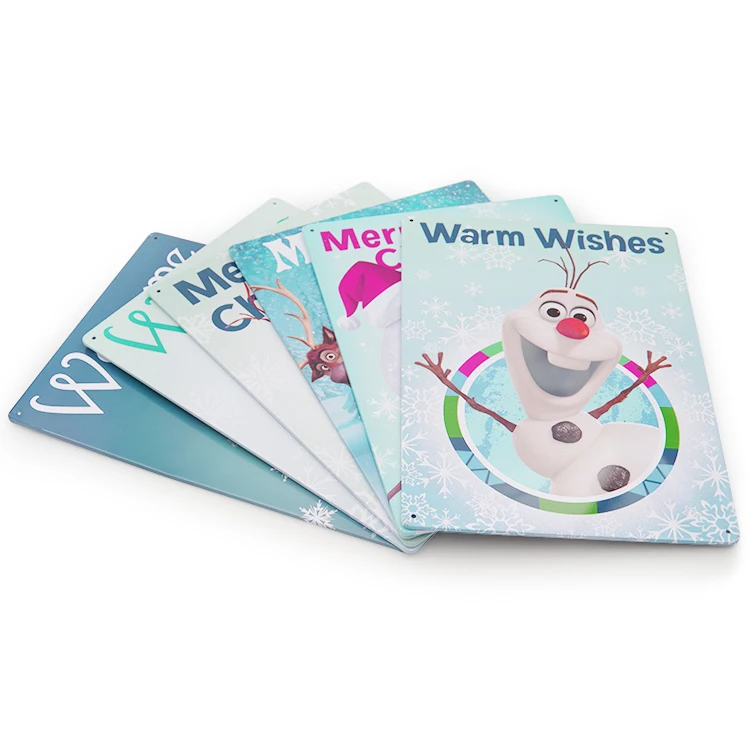 Wholesale Custom Printing A4 Size Black 12 Inches Embossed Metal Tin Sign