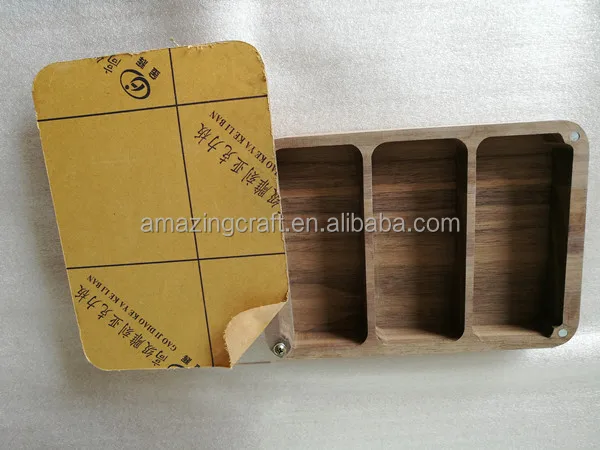 CNC Cutout Walnut Gift Box with Magnets Thick Acrylic Swivel Open Cover OEM Dimension Top Quality Wholesale