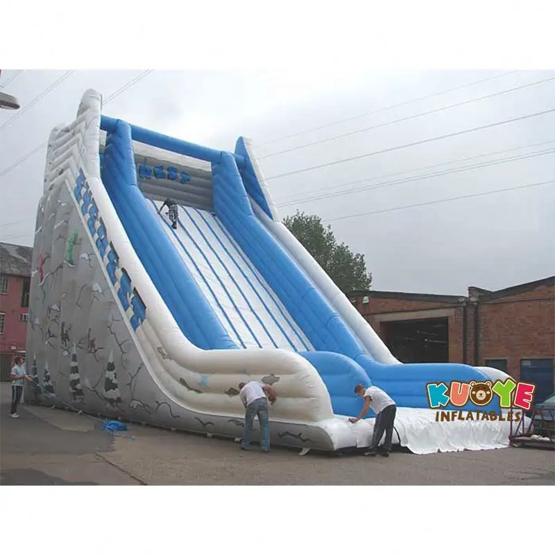 China Factory 30 Meters Long Inflatable Dry Slides With Blower