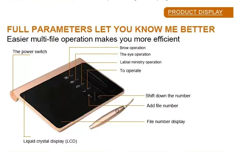 Charmer Princesses Semi Wireless Digital Rechargeable Microshading Eyebrow lip Microblading PMU Permanent Makeup Machine