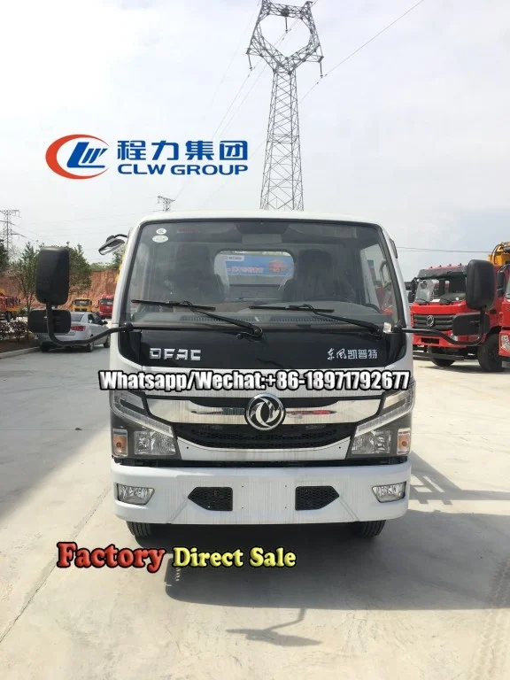 Dongfeng 4X2 3ton Flatbed Tow Trucks Wreckers 4X2 Rollback Road Rescue Wrecker