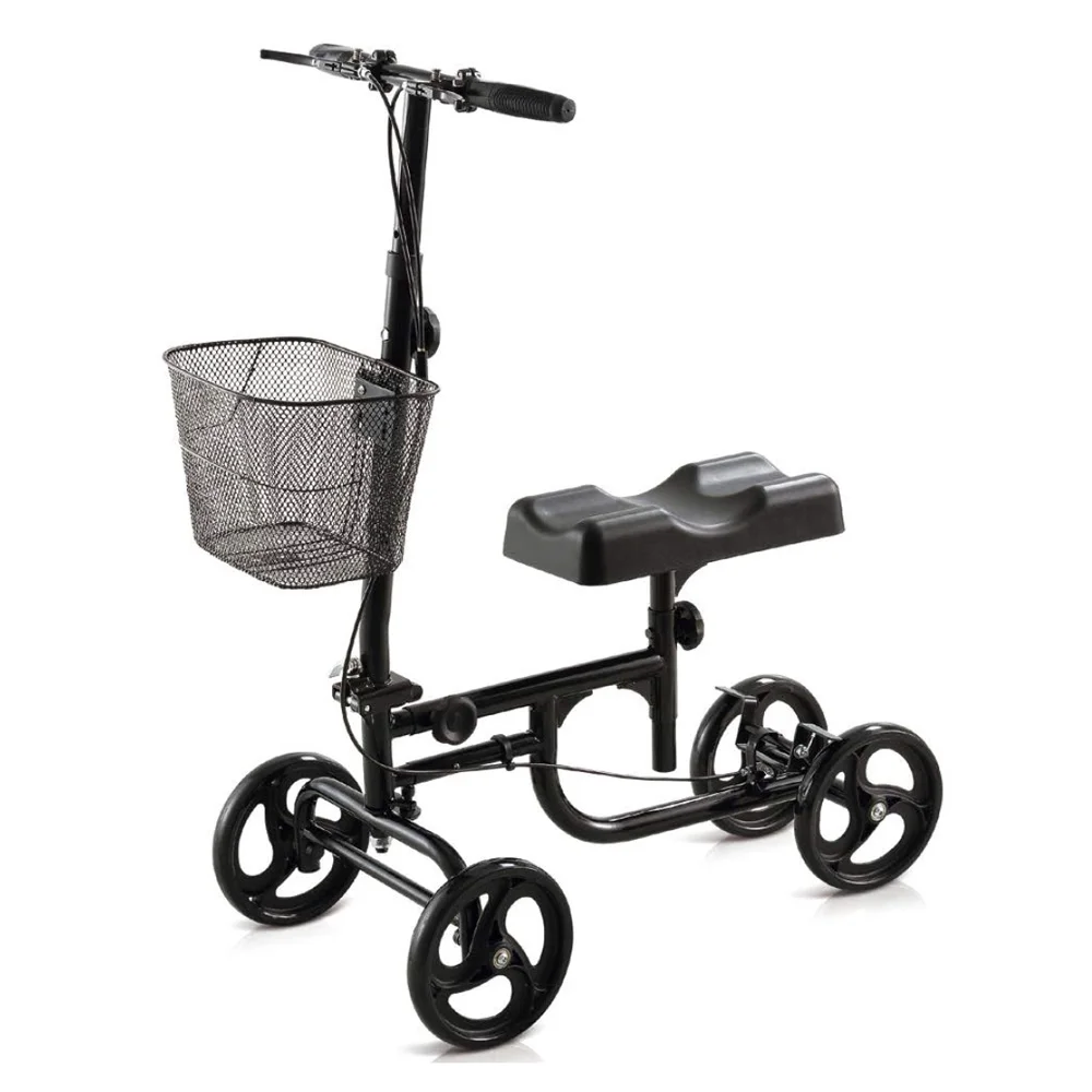 300 lbs Weight Capacity Knee Walker Steerable, Dual Breaks Knee Scooter for Adults for Foot Surgery, Easy to Assemble Walker