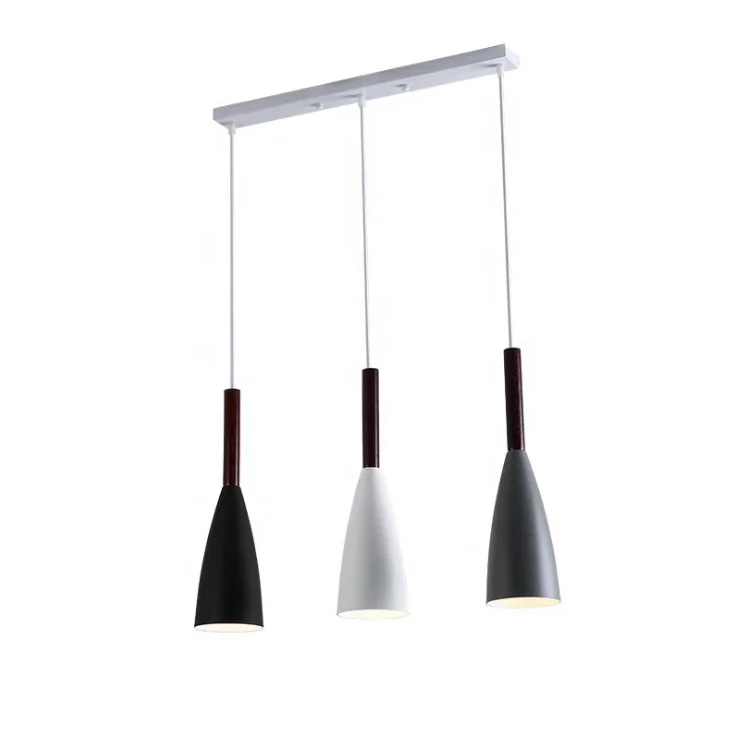 Nordic Modern Simple Metal Decorative Restaurant LED Pendant Light Lamp Chandelier