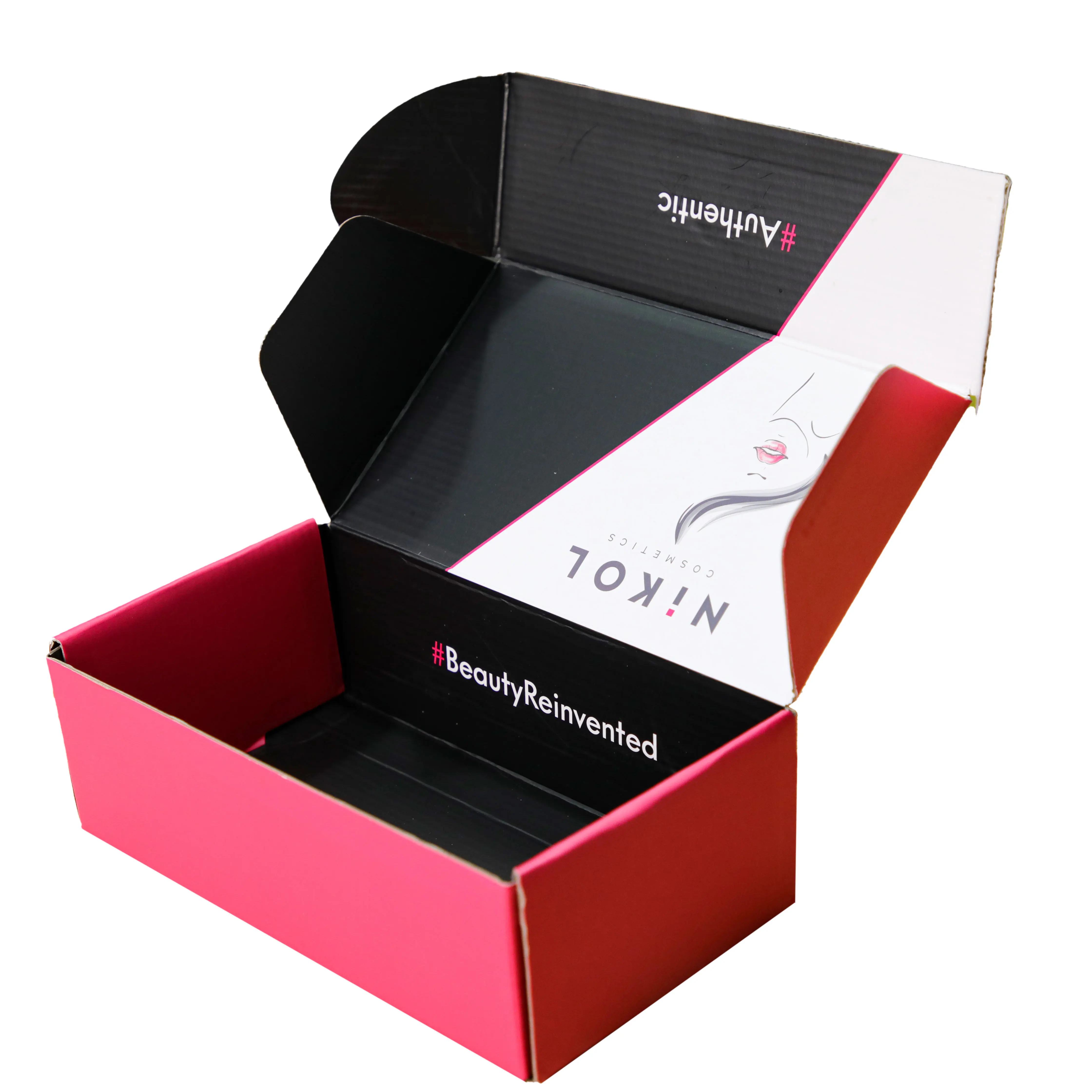 Custom Logo Cosmetic Packaging Organizer Durable Multifunction Organization Pink Perfume Bottle Stamp Stickers Box