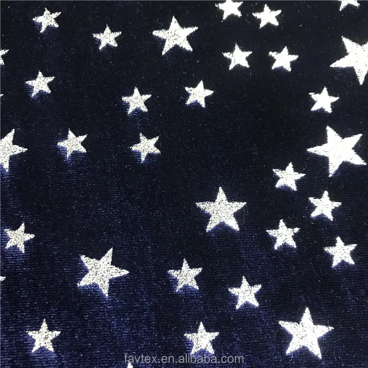 Polyester Spandex Silver Shiny Korean Velvet Fabric