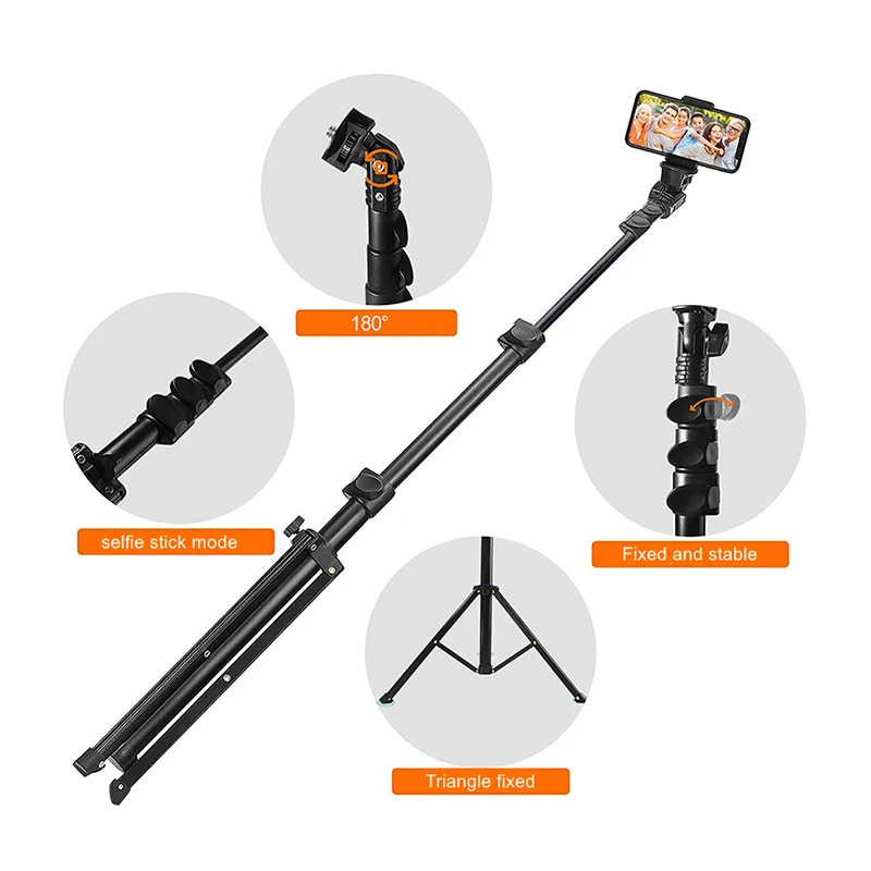 Phone Tripod Accessory Kits Cell Phone Tripod Stand with Wireless Remote and Universal Tripod Head Mount