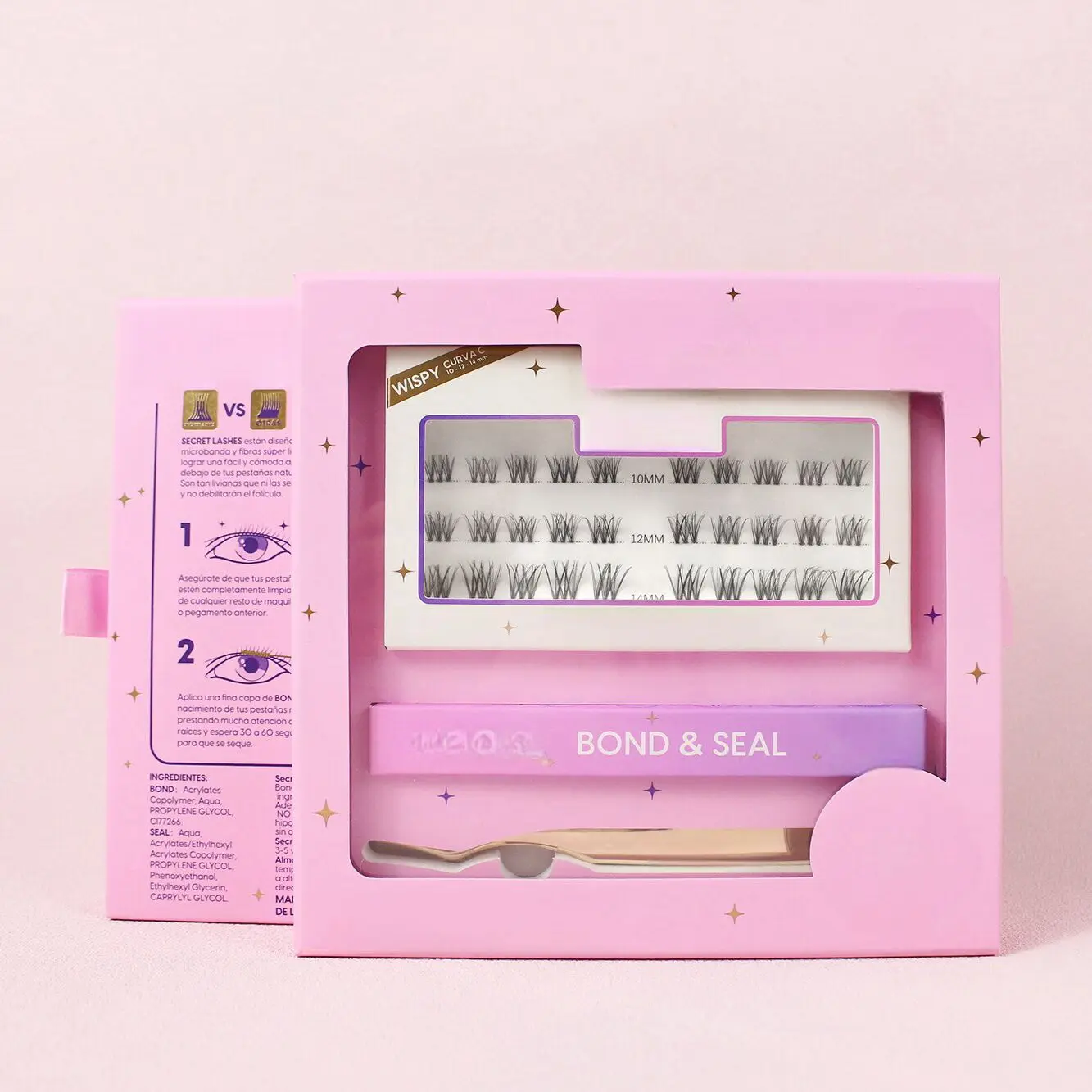 Factory Price custom fluffy diy lash kit wholesale eyelash cluster bond and seal Private label vegan eyelash extension set home