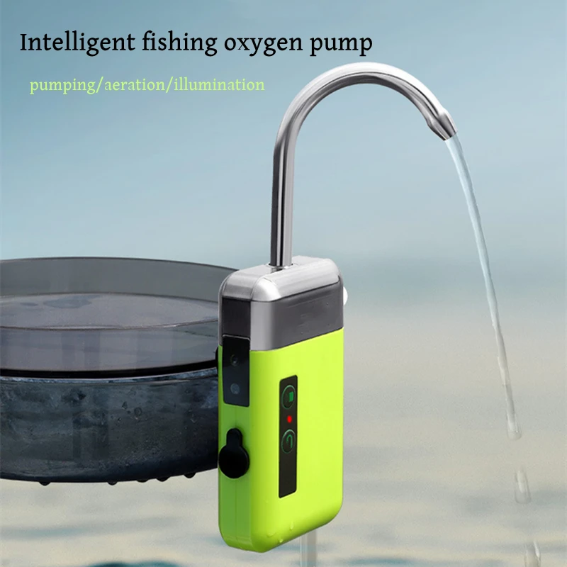 Air Pump Water Pump Oxygen Pump with Sensor Multi-Function Rechargeable Outdoor Fishing Accessories for Fishing Tank
