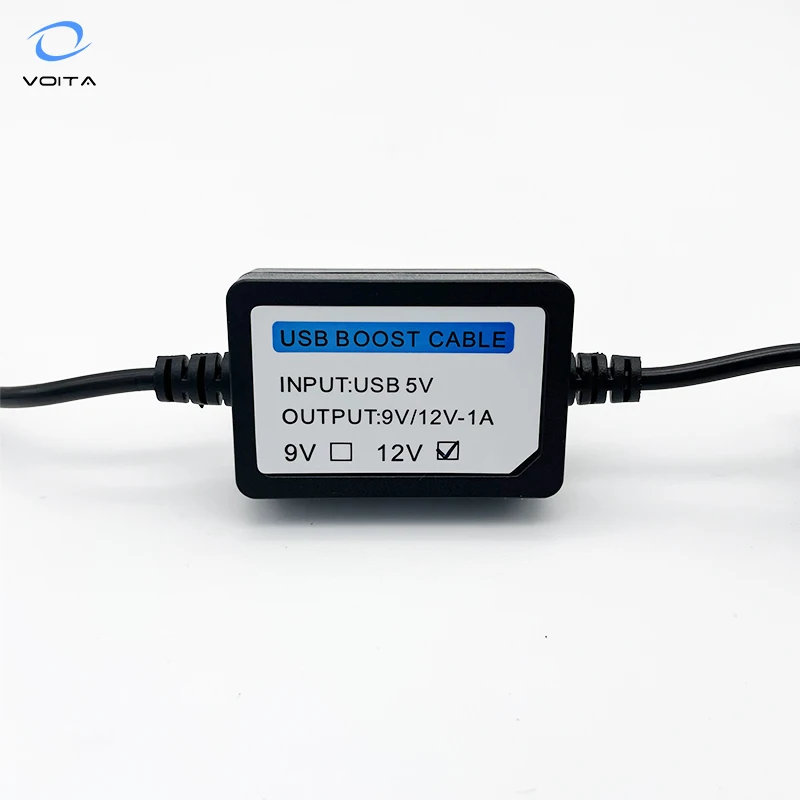 VOITA Top selling Custom USB Step Up 5V to 9V 12V Boost converter Power Cable with DC Jack 5.5mm 2.1mm Barrel Connector