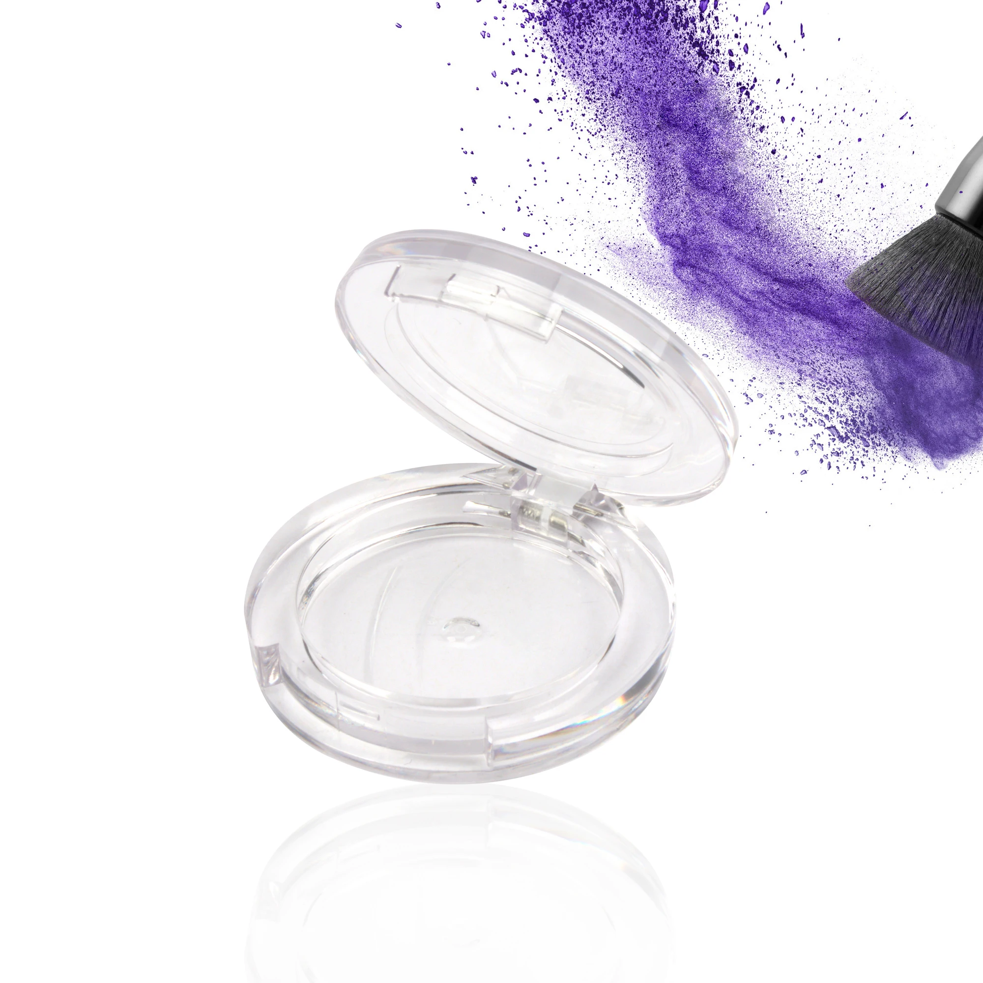 Wholesale Round Transparent Empty Single Color 5g Blusher Case Private Label Compact Eyeshadow Blush Case 3g Custom Logo