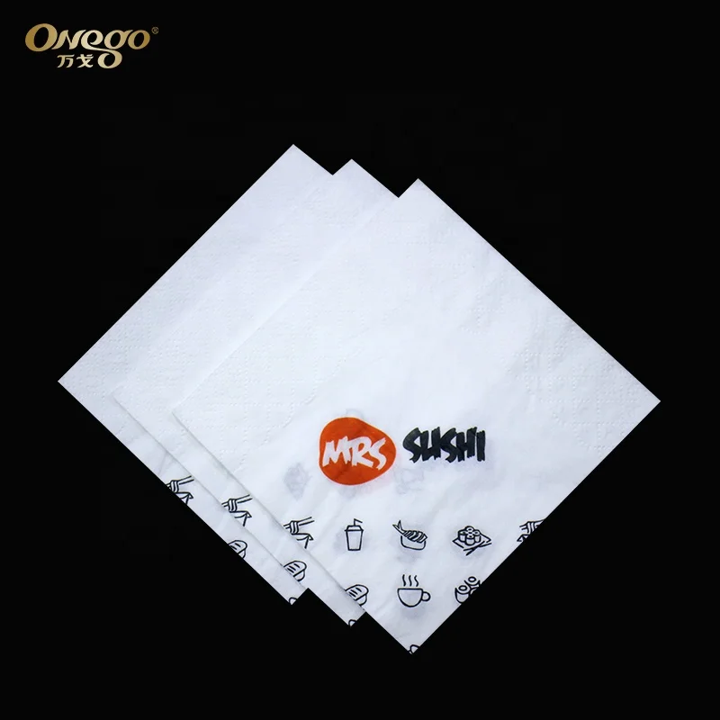 Одноразовые бумажные салфетки с принтом