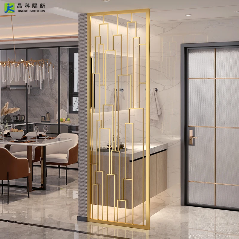 New Design Laser Cut Metal Panel Decorative Screen Stainless Steel Sliding Room Divider