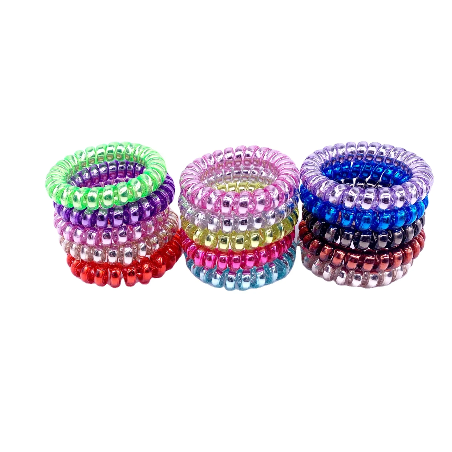 
luxury manufacturer direct supply custom logo elastic best telephone cord hair tie wholesale 