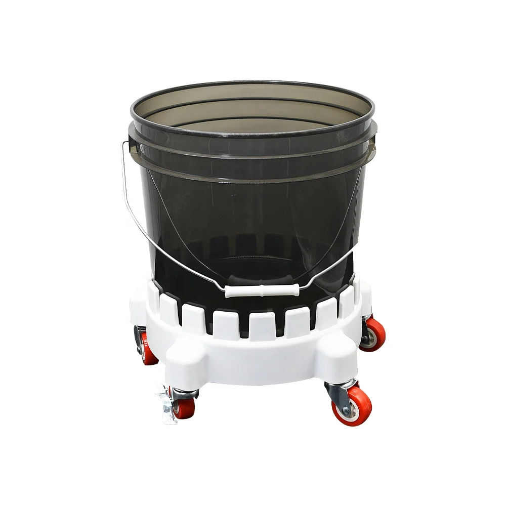 Bucket Dolly 5 Gal Auto Drive Car Washing 360 Degree Wash Bucket Round Dolly Hold up to 5 Gallon Bucket