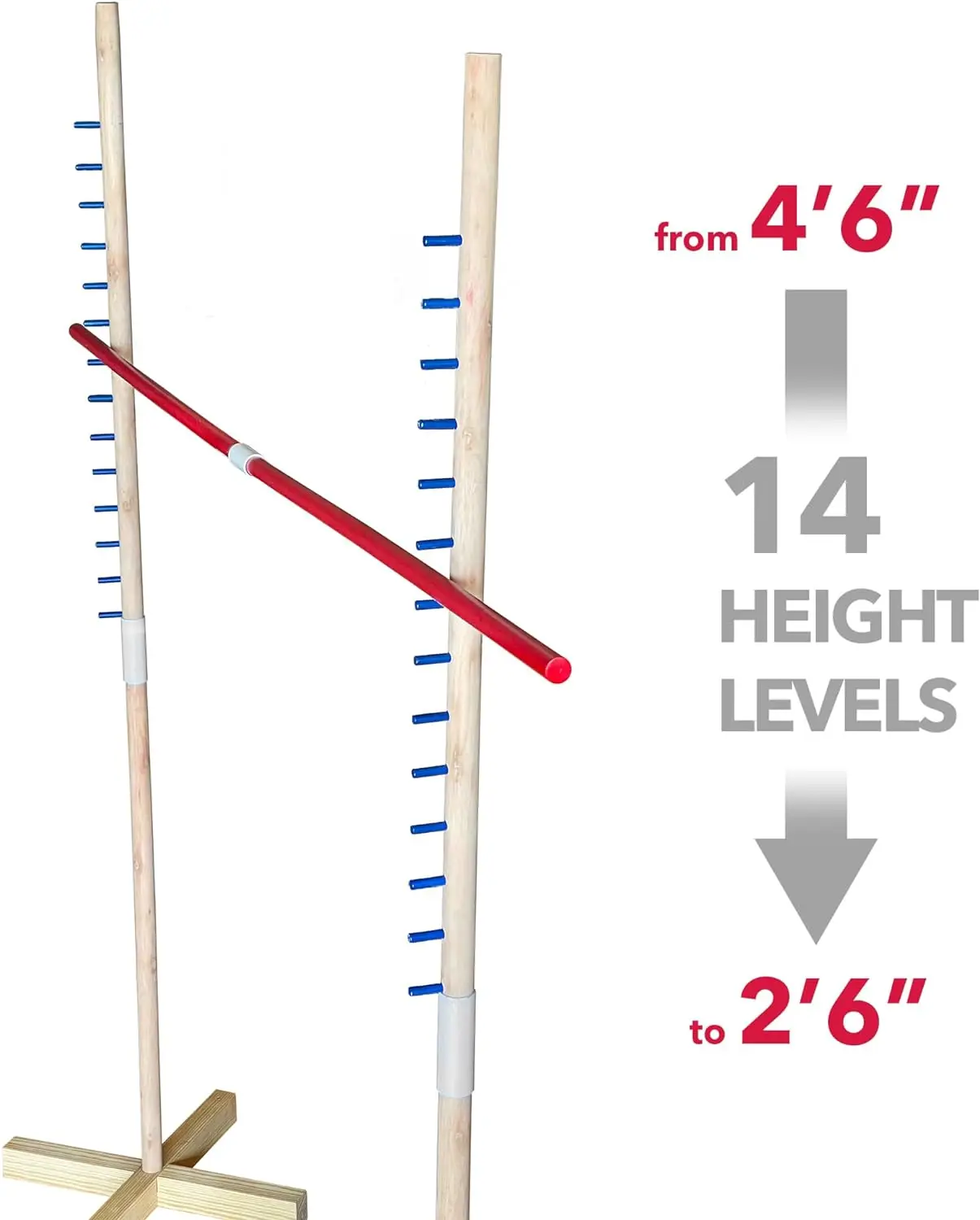 Wooden Limbo Game Simple Setup Limbo Pole for Outdoor Party Game Wooden Limbo Stick Yard Game