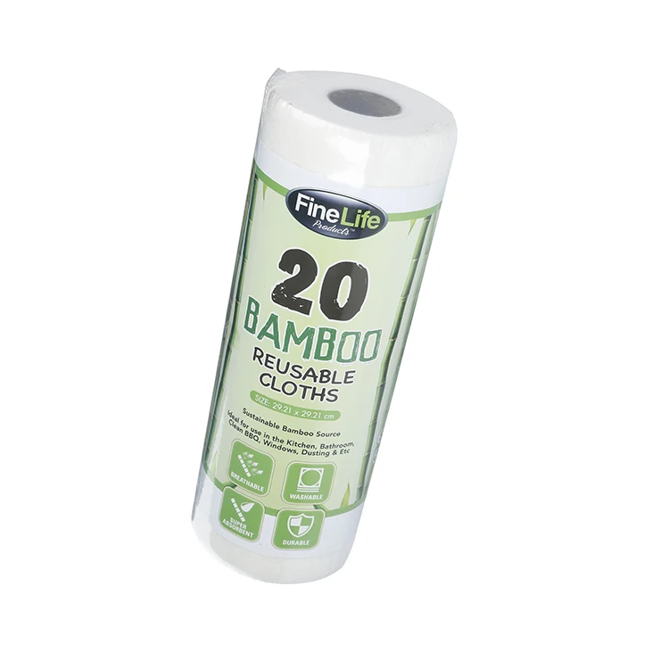 biodegradable nonwoven cleaning wipe bamboo fiber nonwoven cleaning roll kitchen cleaning wipe