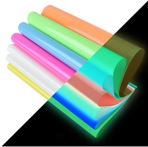 High Visibility Luminous Vinyl Film Glow in the Dark Reflective Iron on PET Vinyl