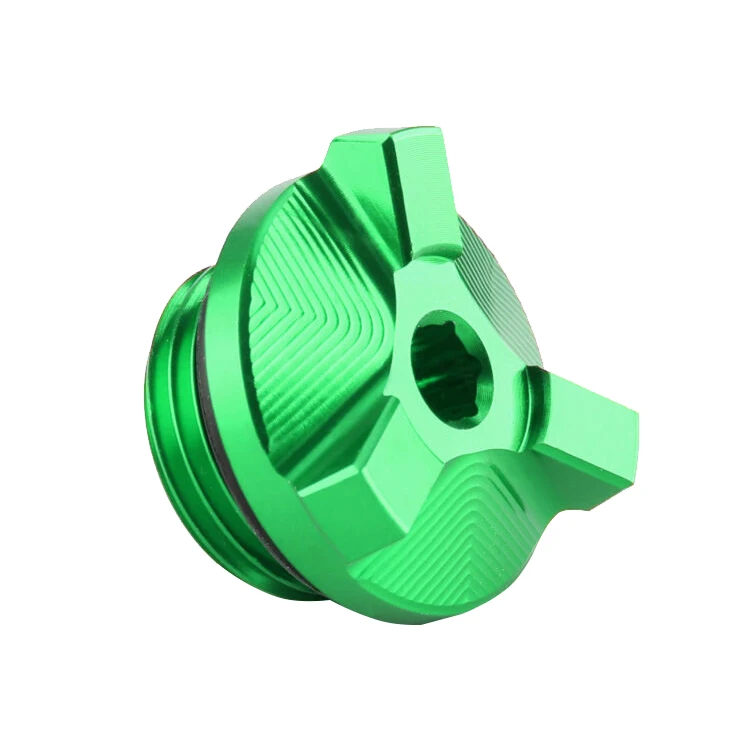 Motorcycle anodized aluminum engine oil plug tank filler cover cap