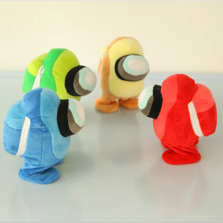 
Newest plush among us electric walk voice toys music hot sale cute small toy 