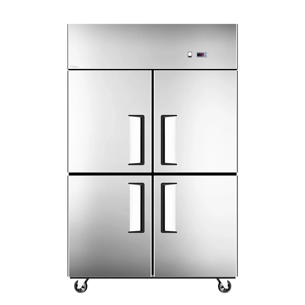 1000L large capacity frost free upright commercial fridge and freezer combo reach in refrigerator for restaurant kitchen