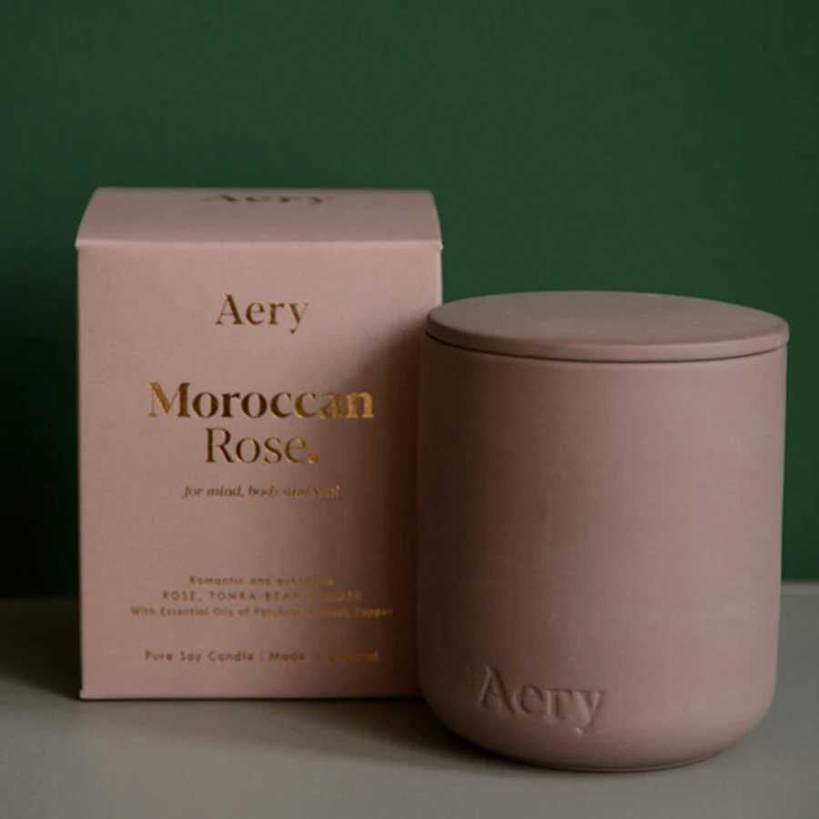 Refined Scented Soy Wax White Blue Candles Container Custom Logo Small Pink Matte Empty Clay Ceramic Candle Jars with lid