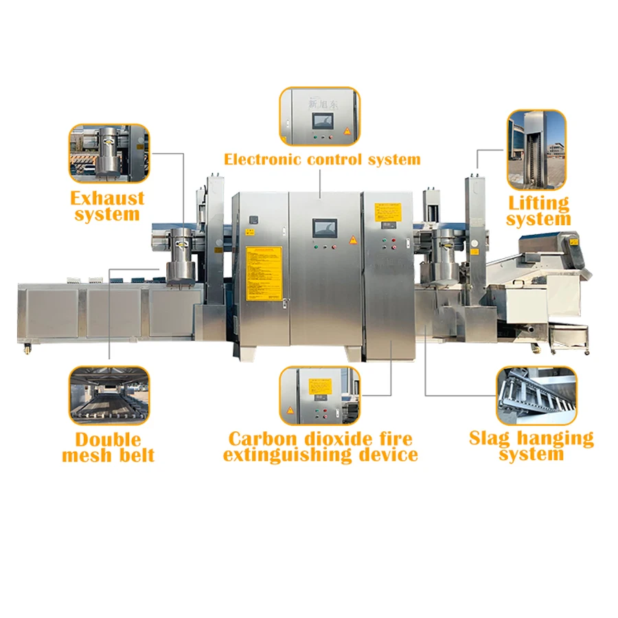 Continuous Frying Machine / Fryer for French Fries / Continuous Fryer for Potato Chips