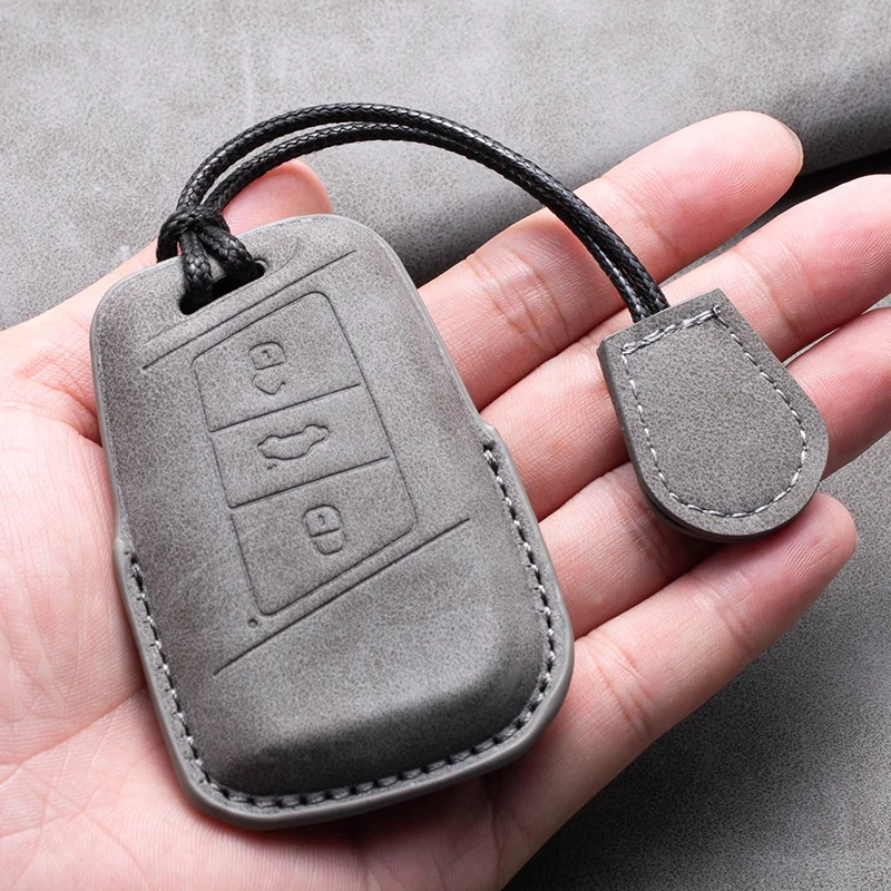 Hot selling Factory Outlet Leather Car Key Cover Soft And Durable  For VW Volkswagen Car Accessories