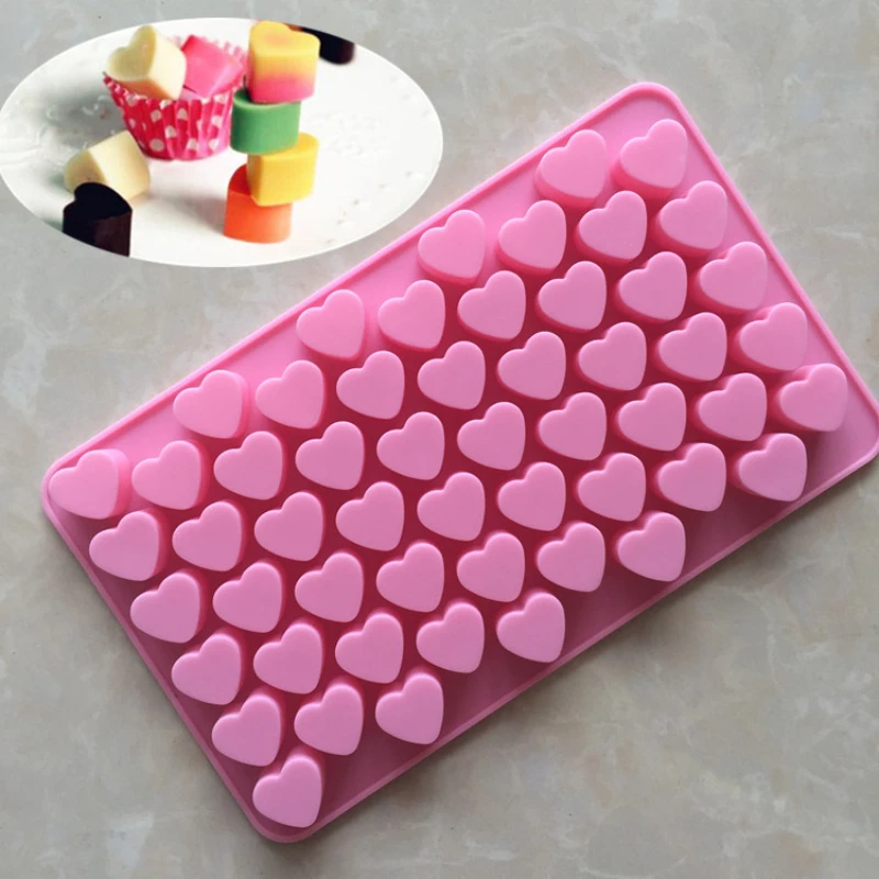Mini Heart Mold Silicone Ice Cube Tray DIY Chocolate Fondant Mould 3D Pastry Jelly Cookies Baking Cake Decoration Tools Kitchen