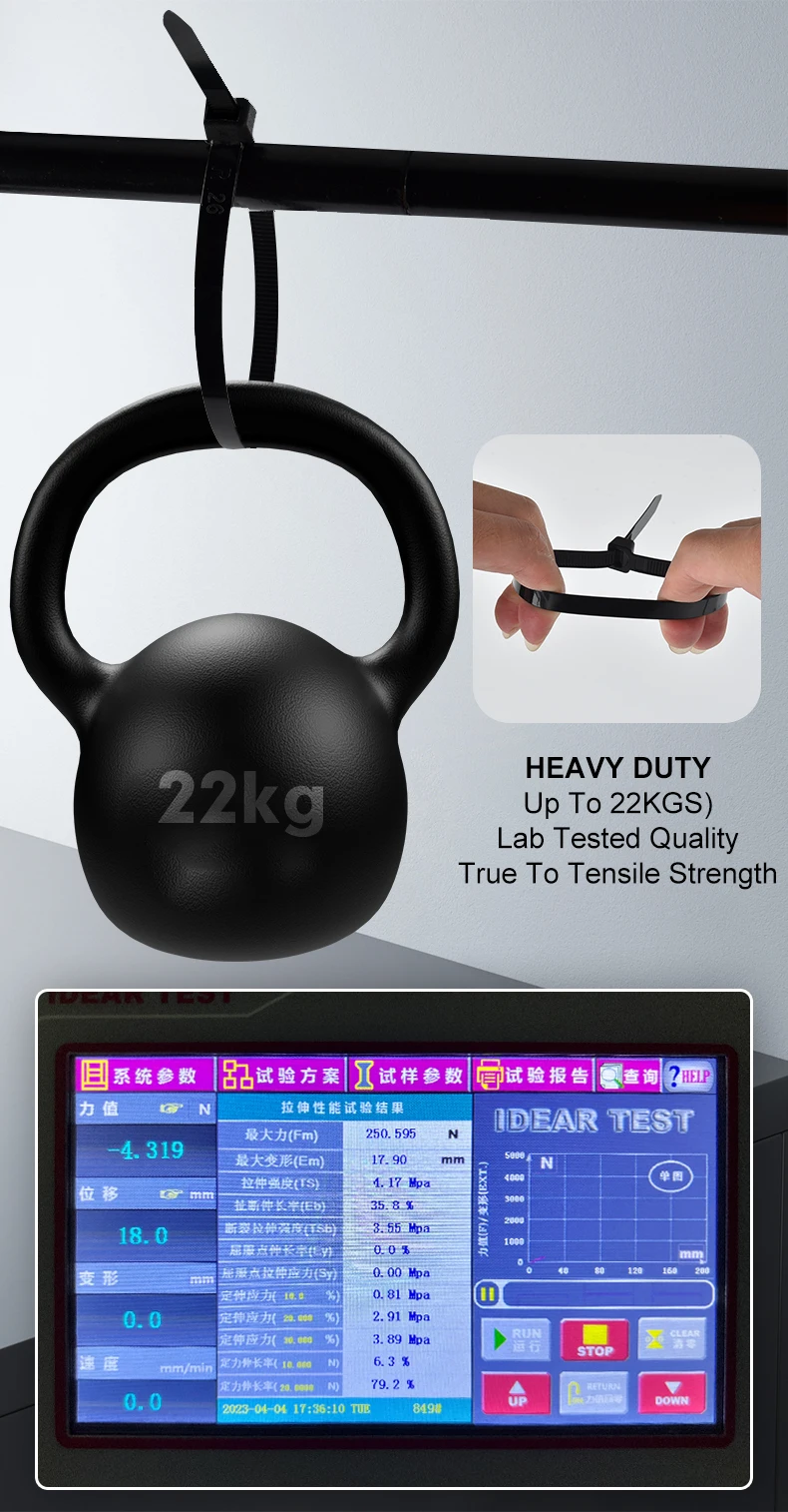 China manufacture  nylon 66 pa 66 material plastic nylon cable tie cable clamp strap wraps zip tie